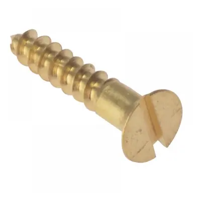 Forgefix CSK110BR Wood Screw Slotted Csk Solid Brass 1In X 10 Box 200