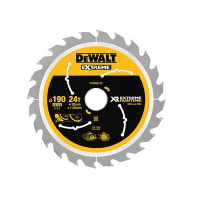 Dewalt DT99562-QZ Xr Flexvolt Circular Saw Blade 190 X 30Mm X 24T