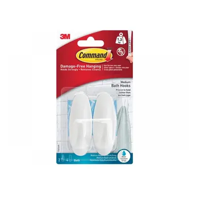 Command™ 17081B Medium Bathroom Hooks (Pack 2)