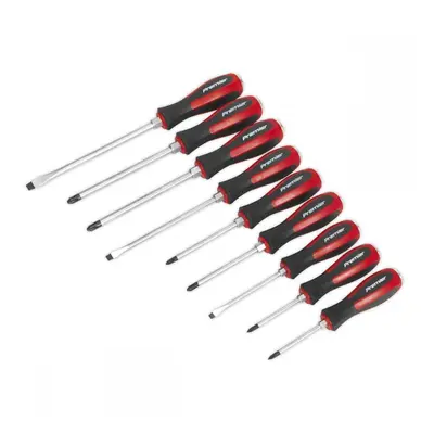 Sealey AK4934 Screwdriver Set 9Pc Hammer-Thru