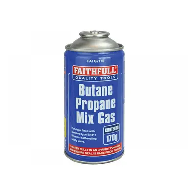 Faithfull 2175 Butane Propane Mix Gas Cartridge 170G