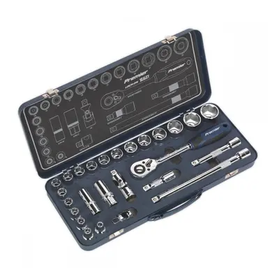 Sealey AK27482 Socket Set 26Pc 1/2inSq Drive Lock-On™ 6Pt Metric