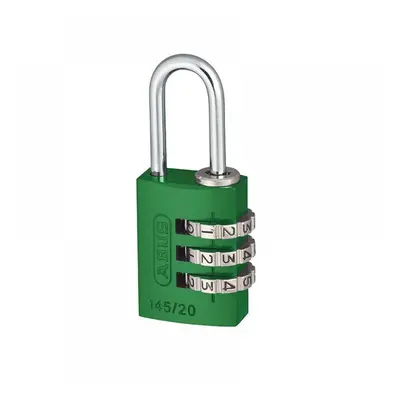 Abus Mechanical 46571 145/20 20Mm Aluminium Combination Padlock Green 46571