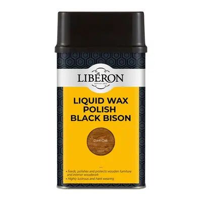 Liberon 126888 Liquid Wax Polish Black Bison Dark Oak 500Ml