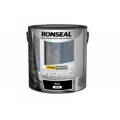 Ronseal 39395 Upvc Paint Black Satin 2.5 Litre