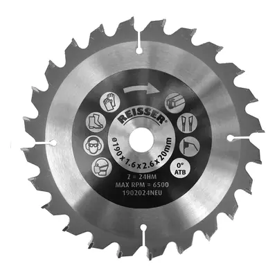 Reisser 1902024NEU Circular Saw Blade Neutral Hook 190 X 20 X 24T