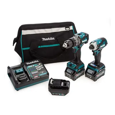 Makita Dk0114G202 40Vmax Xgt Combi Drill And Impact Driver Twin Pack (2 X 2.5Ah Batteries) In Ba