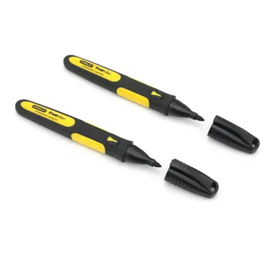 Stanley 0-47-312 Fatmax Black Permanent Markers Fine Tip (Pack Of 2)