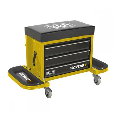 Sealey SCR18Y Mechanicfts Utility Seat & Toolbox - Yellow