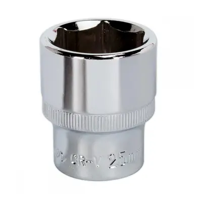 Sealey SP1225 Walldrive® Socket 25Mm 1/2inSq Drive Fully Polished