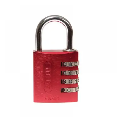 Abus Mechanical 48829 145/40 40Mm Aluminium Combination Padlock Red 48829