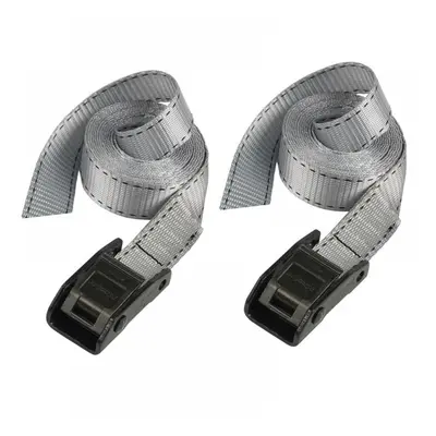 Master Lock 3110EURDAT Lashing Strap With Metal Buckle Grey 2.5M 150Kg (Pack 2)