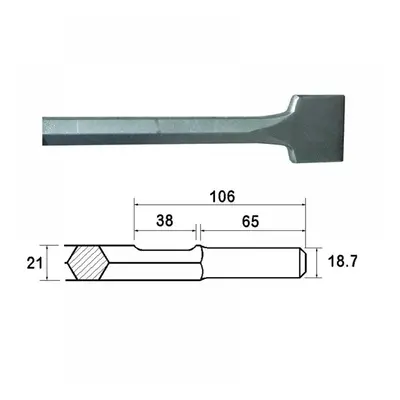 Faithfull Kango Shank Straight Scaling Chisel 75 X 300Mm