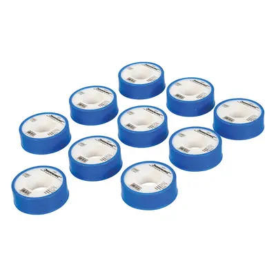 Silverline 250475 White Ptfe Thread Seal Tape 10Pk 12Mm X 12M Each 10