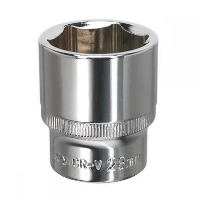 Sealey SP1228 Walldrive® Socket 28Mm 1/2inSq Drive Fully Polished