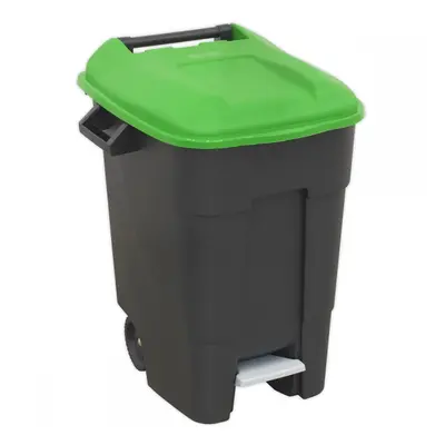 Sealey BM100PG Refuse/Wheelie Bin With Foot Pedal 100L - Green