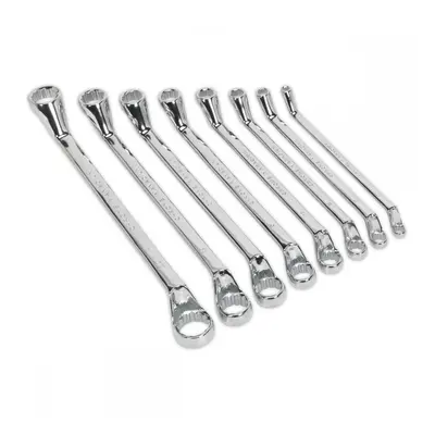 Sealey S0405 Deep Offset Ring Spanner Set 8Pc Metric