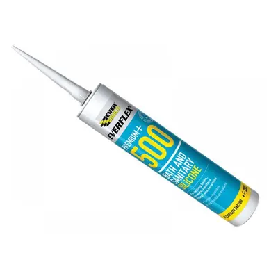 Everbuild Sika 484841 500 Bath & Sanitary Silicone Sealant Translucent 290Ml