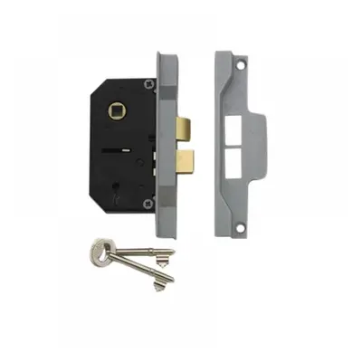 Union Y2242-SE-2.50 2242 2 Lever Mortice Rebated Sashlock Silver Enamel 65.5Mm 2.5In Visi