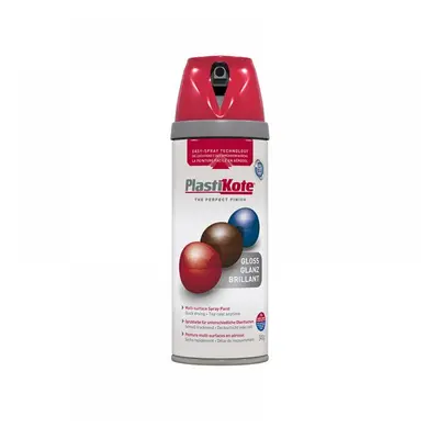 Plastikote 022107 Twist & Spray Gloss Bright Red 400Ml