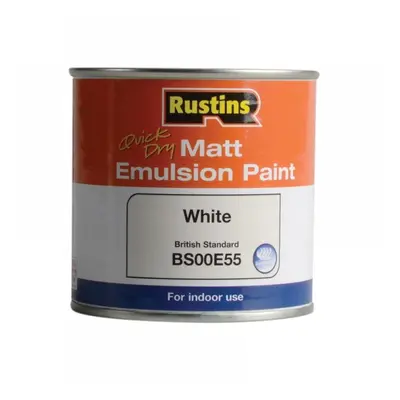 Rustins MEMLW250 Quick Dry Matt Emulsion Paint White 250Ml