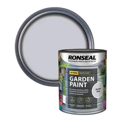 Ronseal 39443 Garden Paint Pewter Grey 750Ml