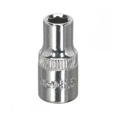 Sealey SP14055 Walldrive® Socket 5.5Mm 1/4inSq Drive Fully Polished