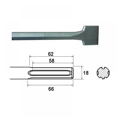 Faithfull Sds Max Straight Scaling Chisel 75 X 300Mm