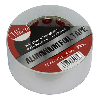 Timco AFT50 Aluminium Foil Tape 45M X 50Mm Roll 1