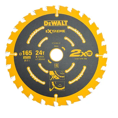 Dewalt Dt10300 Extreme Framing Circular Saw Blade For Wood 165 X 20Mm X 24T