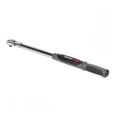 Sealey STW309 Angle Torque Wrench Flexi-Head Digital 1/2inSq Drive 20-200Nm(14.7-147.5Lb.ft)