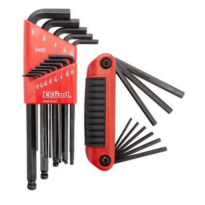 Eklind 29022 Imperial Ball-End Hex-L & Ergo Folding Key Set 22 Piece (.050 - 3/8in)