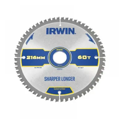 Irwin® 1897397 Construction Mitre Circular Saw Blade 216 X 30Mm X 60T Atb/Neg