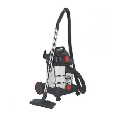 Sealey PC200SDAUTO Vacuum Cleaner Industrial 20L 1400W/230V Stainless Drum Auto Start