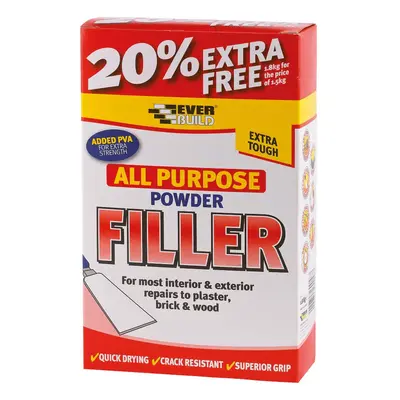 Everbuild Powder Filler With 20% Free 1.5Kg