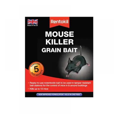 Rentokil PSM21 Mouse Killer Grain Bait (Sachets 5)