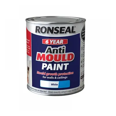 Ronseal 36624 6 Year Anti Mould Paint White Matt 2.5 Litre