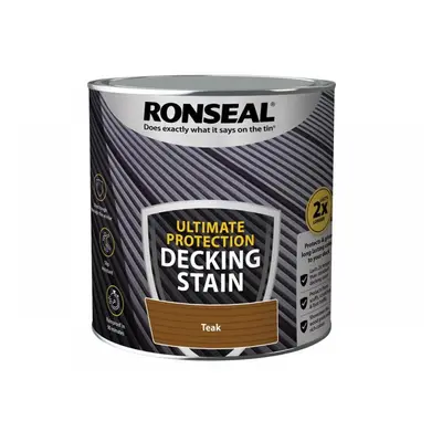 Ronseal 39119 Ultimate Protection Decking Stain Rich Teak 2.5 Litre