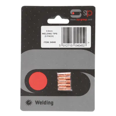 Sip 04040 5X 0.6Mm M5 Mig Welding Tip Pack With Display Pack