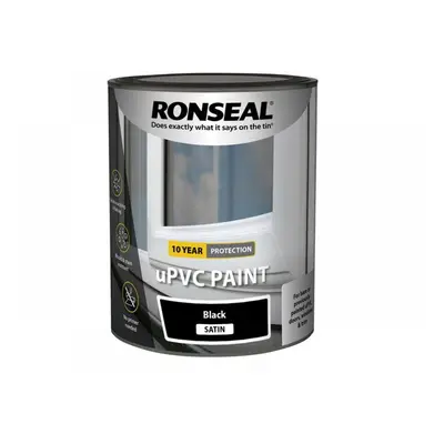 Ronseal 39393 Upvc Paint Black Satin 750Ml