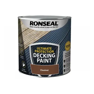 Ronseal 39145 Ultimate Protection Decking Paint Chestnut 2.5 Litre