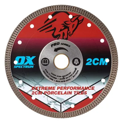 Ox Tools 2CM-180/25/22 Ox Pro 2Cm Porcelain Cutting Blade - 180/25.4/22.23Mm Each