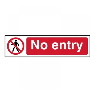 Scan 5052 No Entry - Pvc Sign 200 X 50Mm