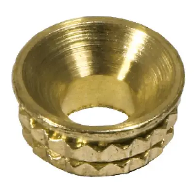 Timco 725569 Knurled Inset Screw Cups - Solid Brass To Fit 5.5 6.0 Screw TIMpac 8