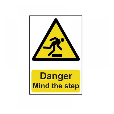 Scan 1105 Danger Mind The Step - Pvc Sign 200 X 300Mm