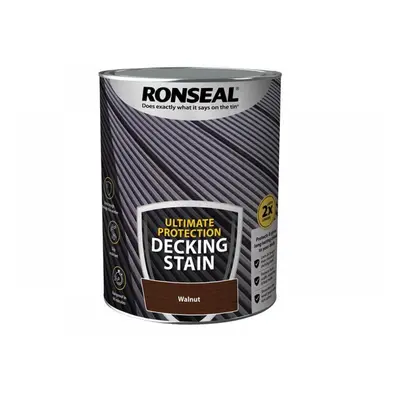 Ronseal 39105 Ultimate Protection Decking Stain Walnut 5 Litre