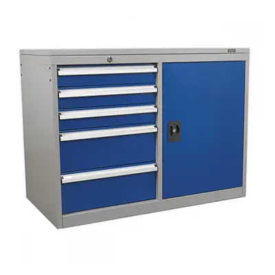 Sealey API1103B Industrial Cabinet/Workstation 5 Drawer & 1 Shelf Locker