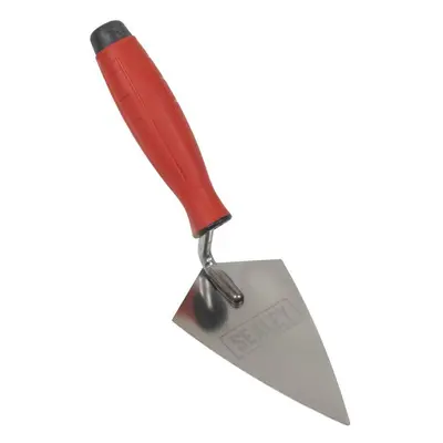 Sealey T1222 Stainless Steel Sharp Pointing Trowel - Rubber Handle - 140Mm