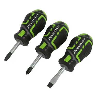 Sealey AK4328HV Screwdriver Set 3Pc Gripmax® Stubby - Hi Vis