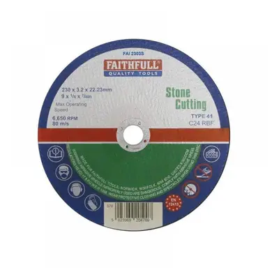 Faithfull Stone Cut Off Disc 230 X 3.2 X 22.23Mm